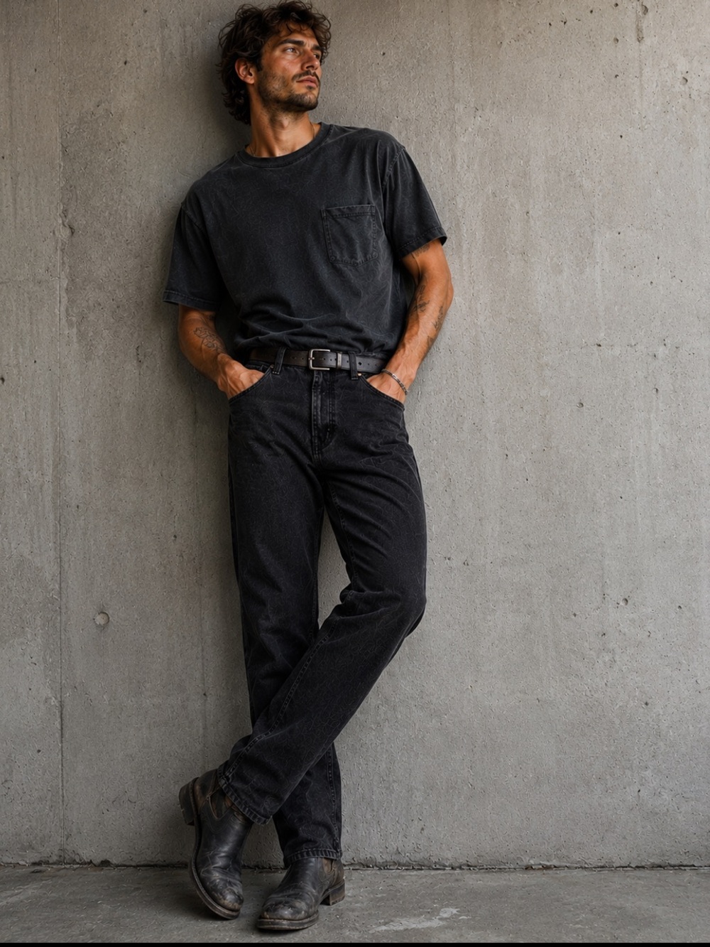 Rustler Straight Leg Jeans Men’s 30x34 Black Washed 100% Cotton Mexico